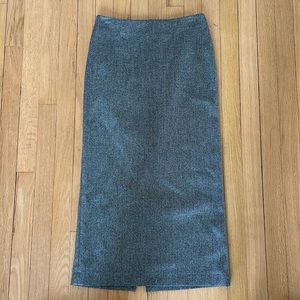 Zara // Tweed Midi Skirt